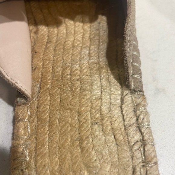 Hand Made Slip on Tan & Cream Mule Espadrille Loafers Size 7 Like New! - Picture 8 of 9